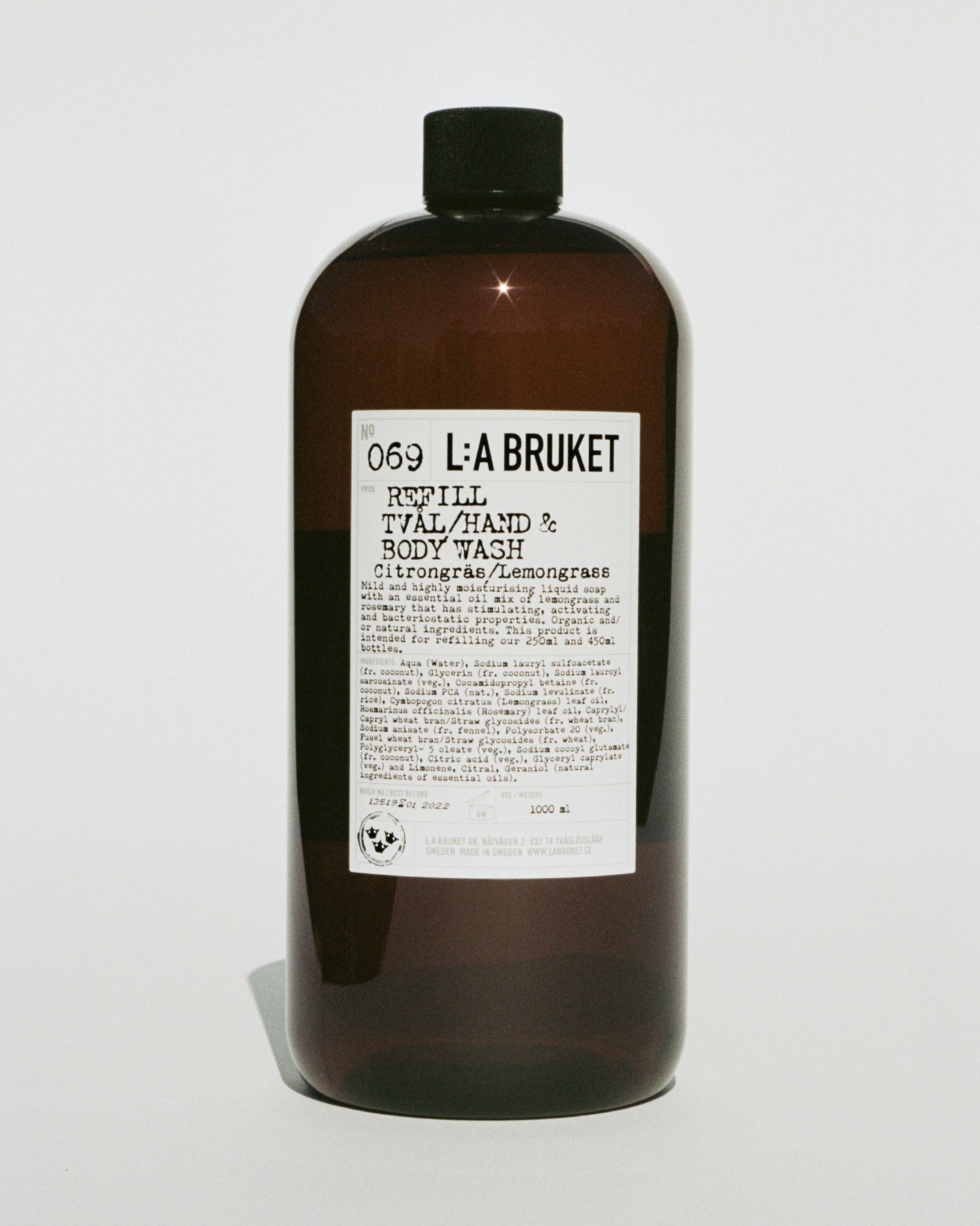 L:A BRUKET 069 Refill Hand & Body Wash Lemongrass 1000ml