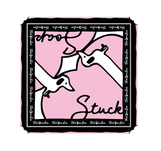 Stuck Soap Signature Scarf - Vintage Pink