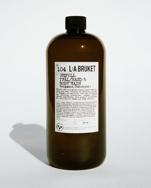 L:A BRUKET 104 Refill Hand & Body Wash Bergamot Patchouli 1000ml