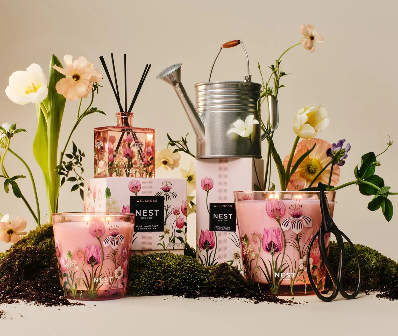 NEST New York Specialty 3 Wick Candle - Himalayan Salt & Rosewater
