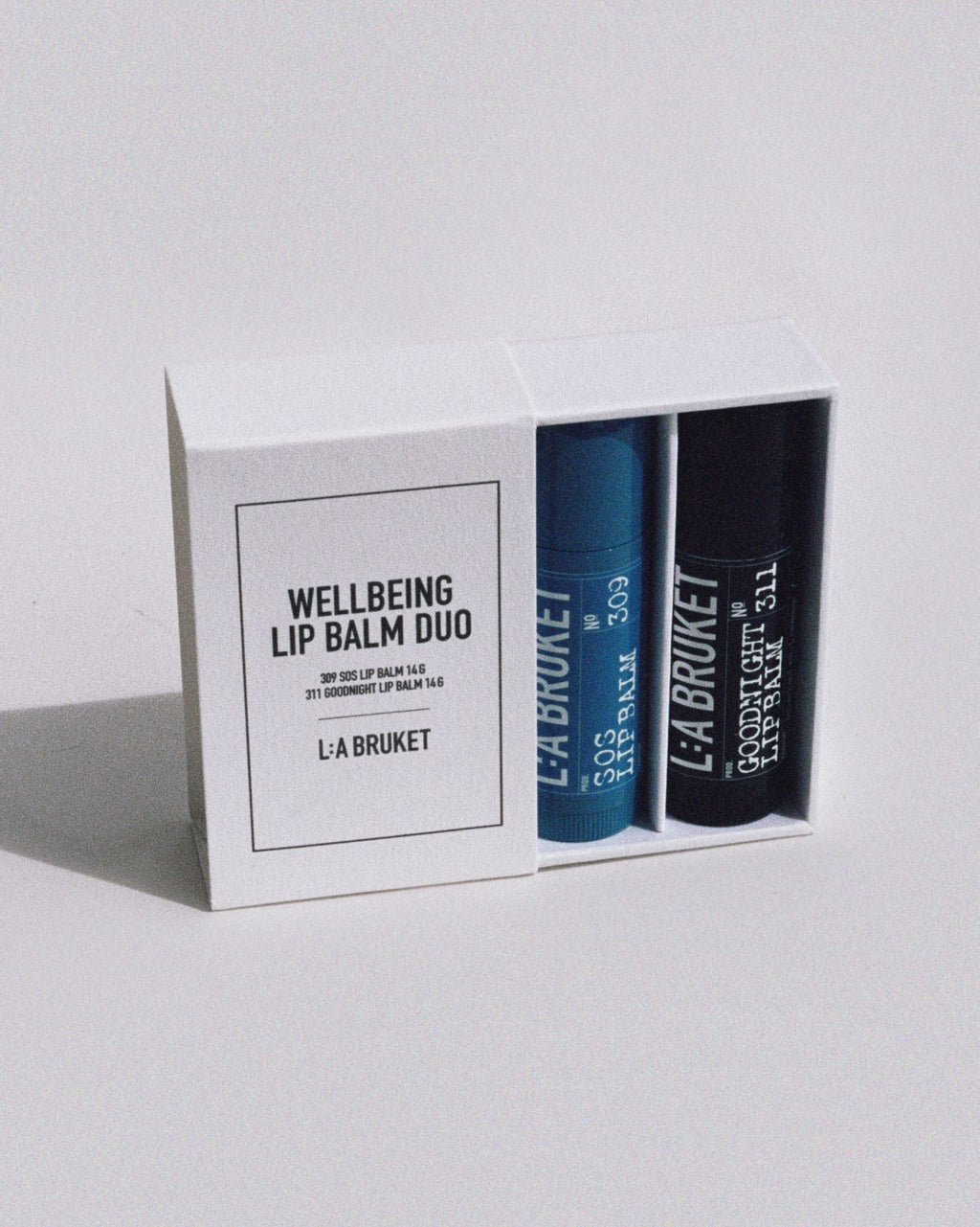 L:A BRUKET Wellbeing Lip Balm Duo 2 x 14g