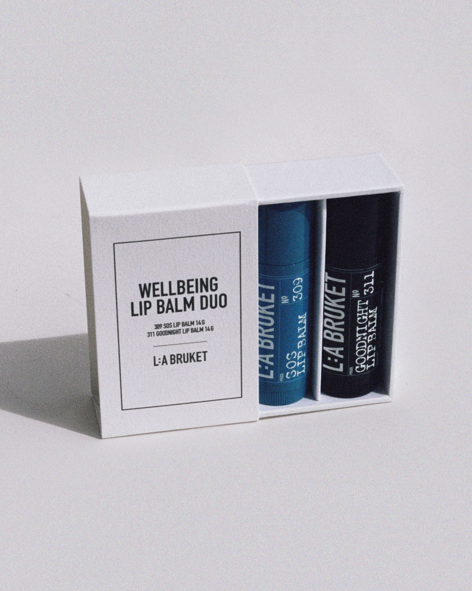L:A BRUKET Wellbeing Lip Balm Duo 2 x 14g