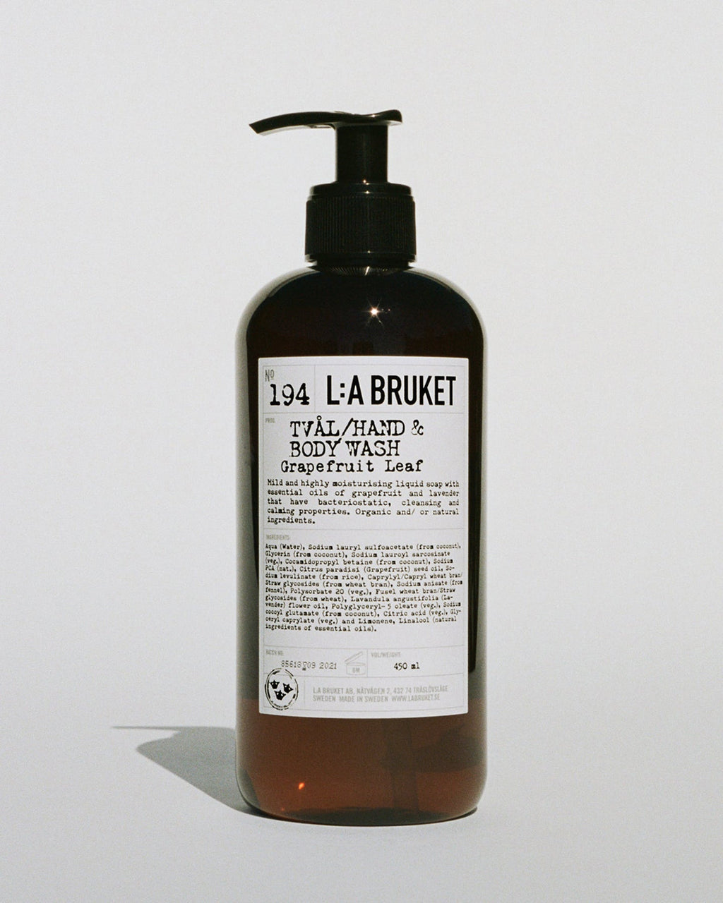 L:A BRUKET 194 Hand & Body Wash Grapefruit Leaf 450ml