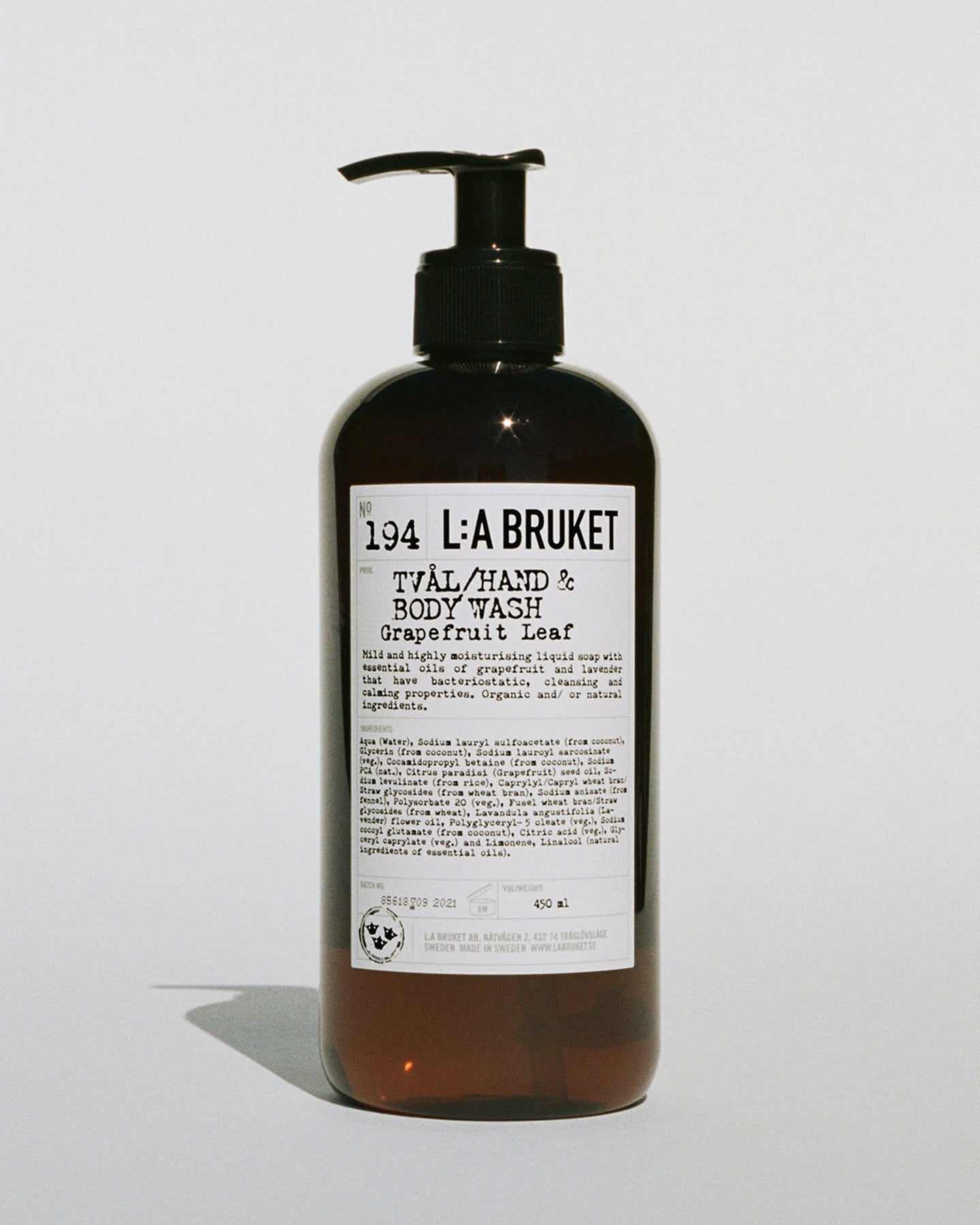 L:A BRUKET 194 Hand & Body Wash Grapefruit Leaf 450ml