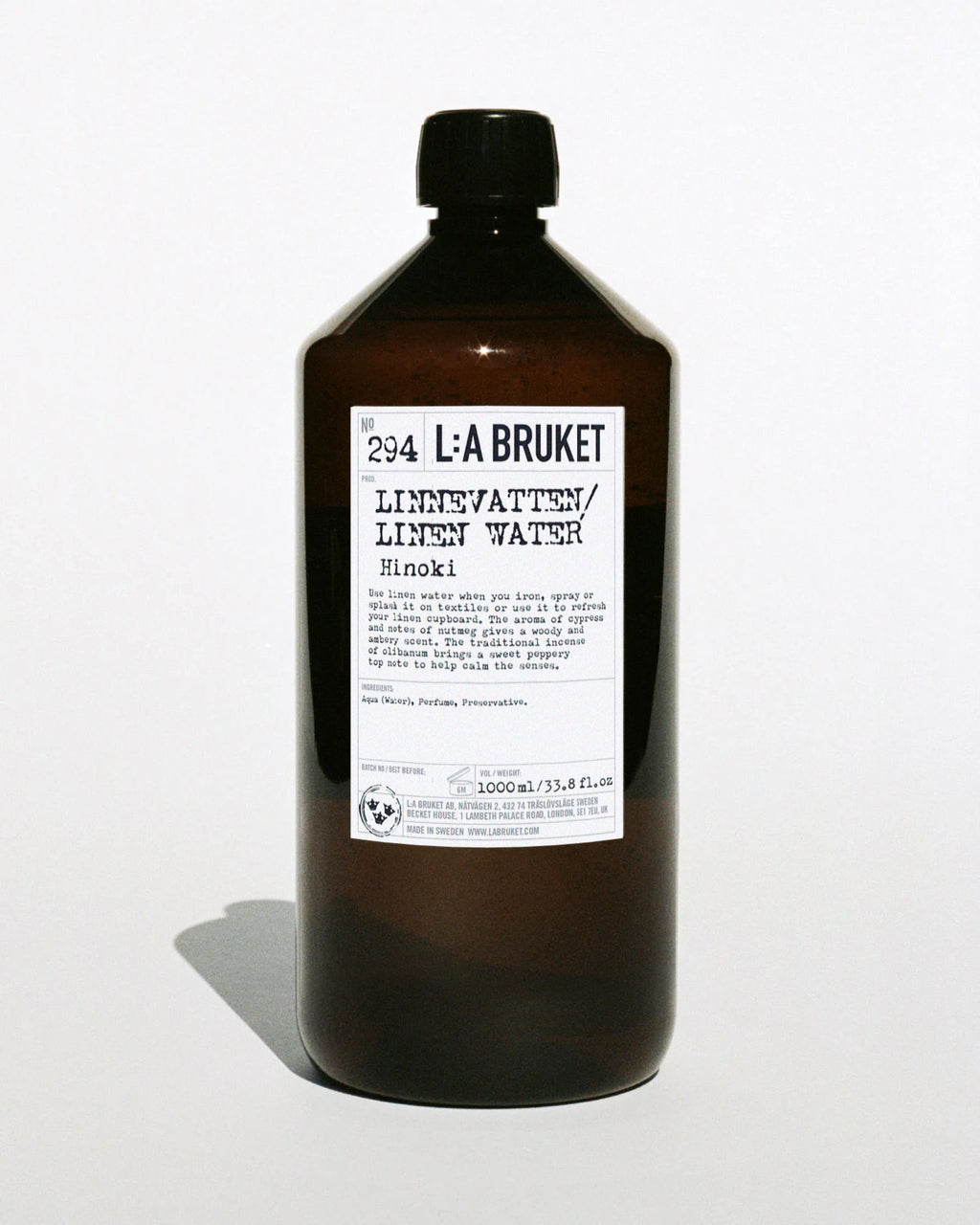 L:A BRUKET 294 Linen Water Hinoki 1000ml