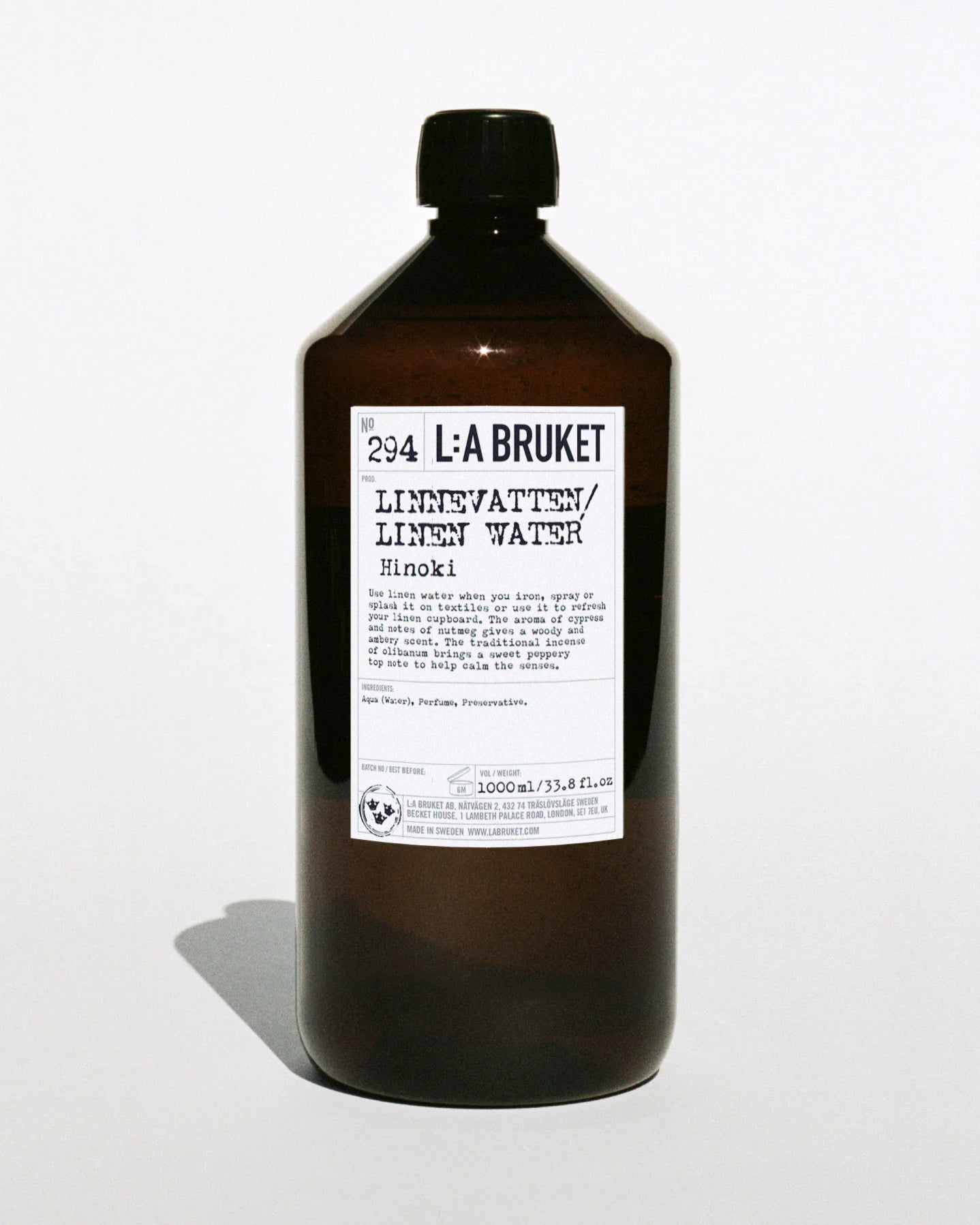 L:A BRUKET 294 Linen Water Hinoki 1000ml