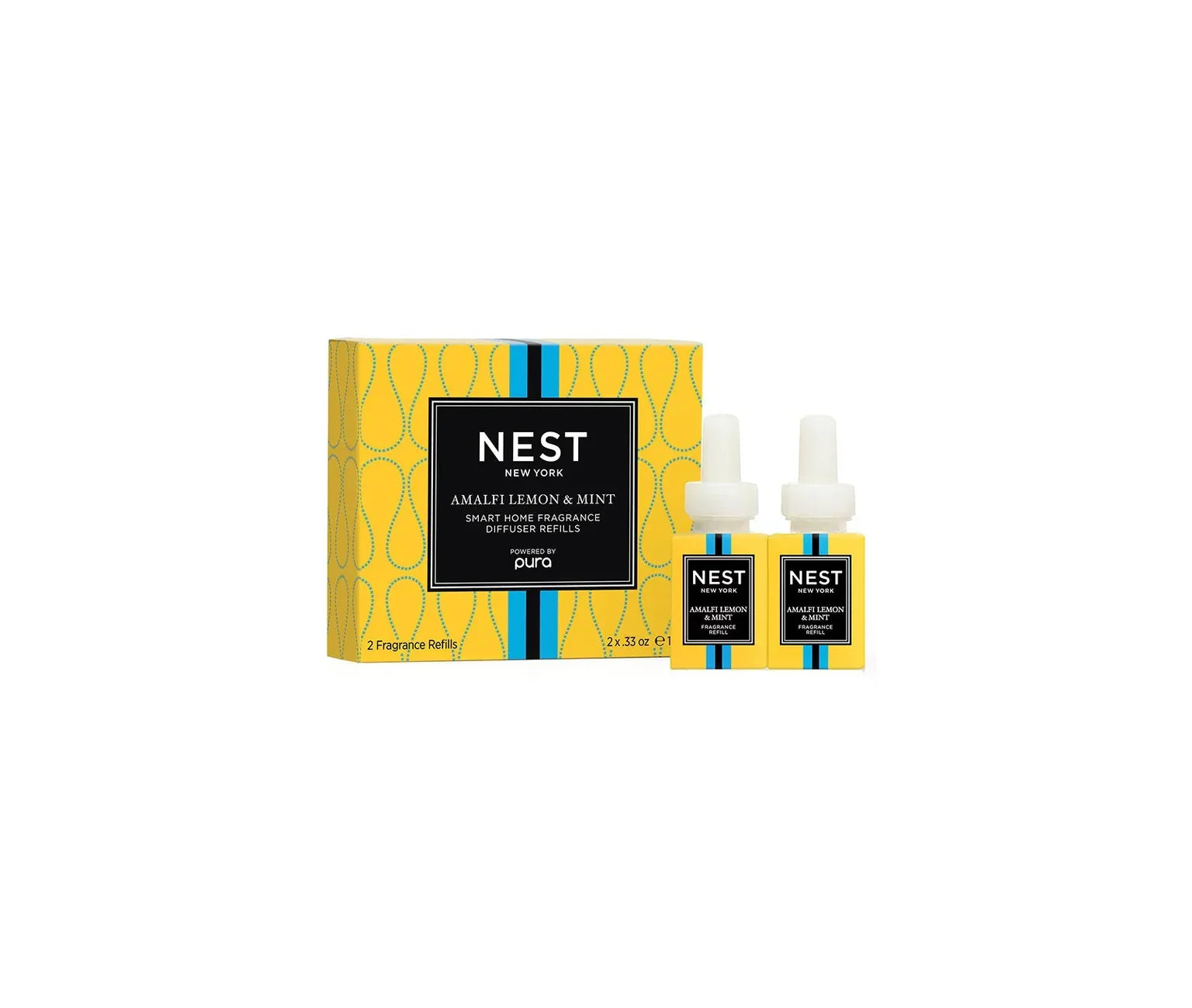 NEST New York Amalfi Lemon & Mint Refill Duo for NEST x Pura Smart Home Fragrance Diffuser (Smart Vials)