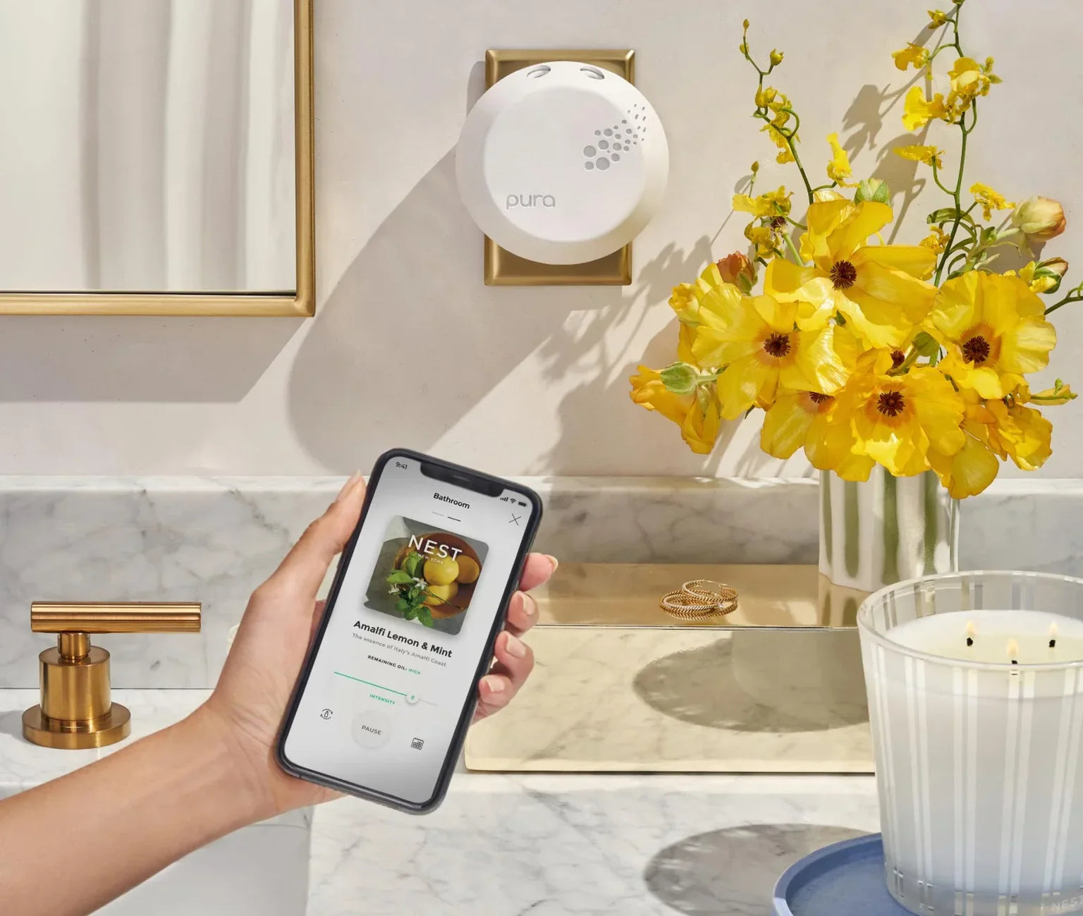 NEST New York Amalfi Lemon & Mint Refill Duo for NEST x Pura Smart Home Fragrance Diffuser (Smart Vials)