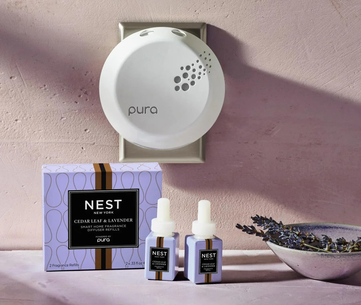 NEST New York Cedar Leaf & Lavender Refill Duo for NEST x Pura Smart Home Fragrance Diffuser (Smart Vials)