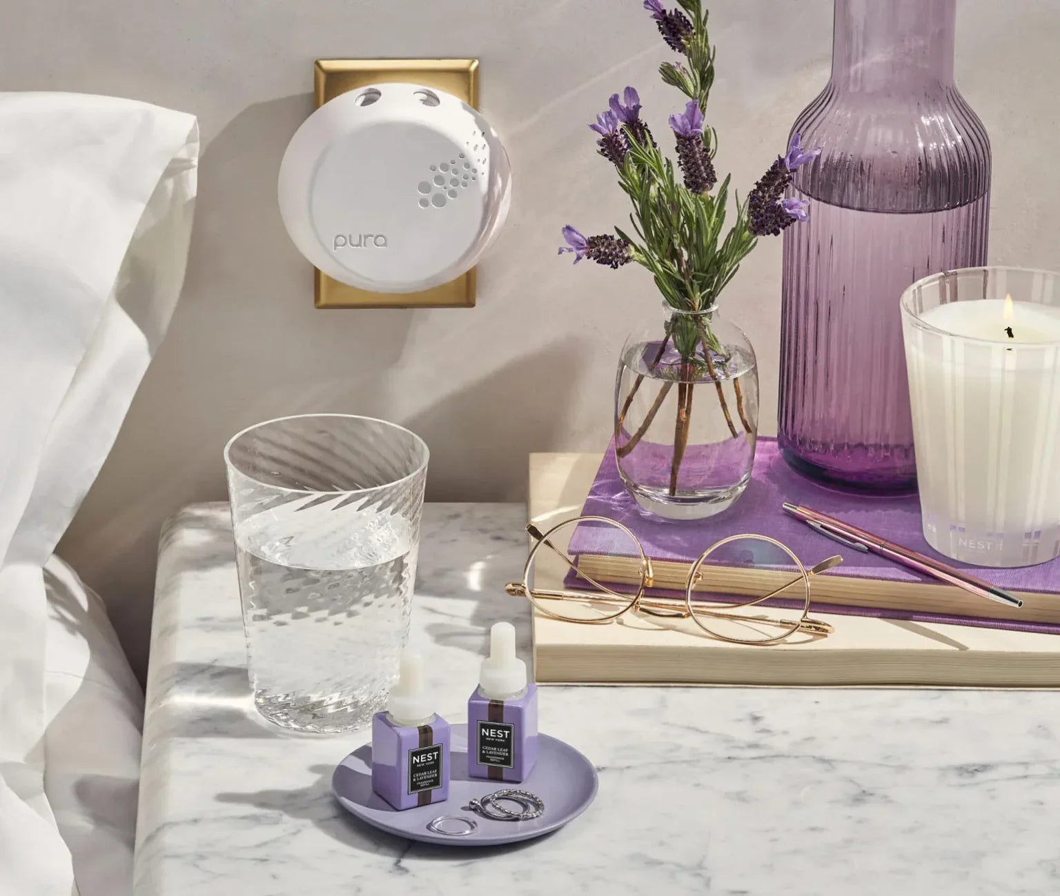 NEST New York Cedar Leaf & Lavender Refill Duo for NEST x Pura Smart Home Fragrance Diffuser (Smart Vials)