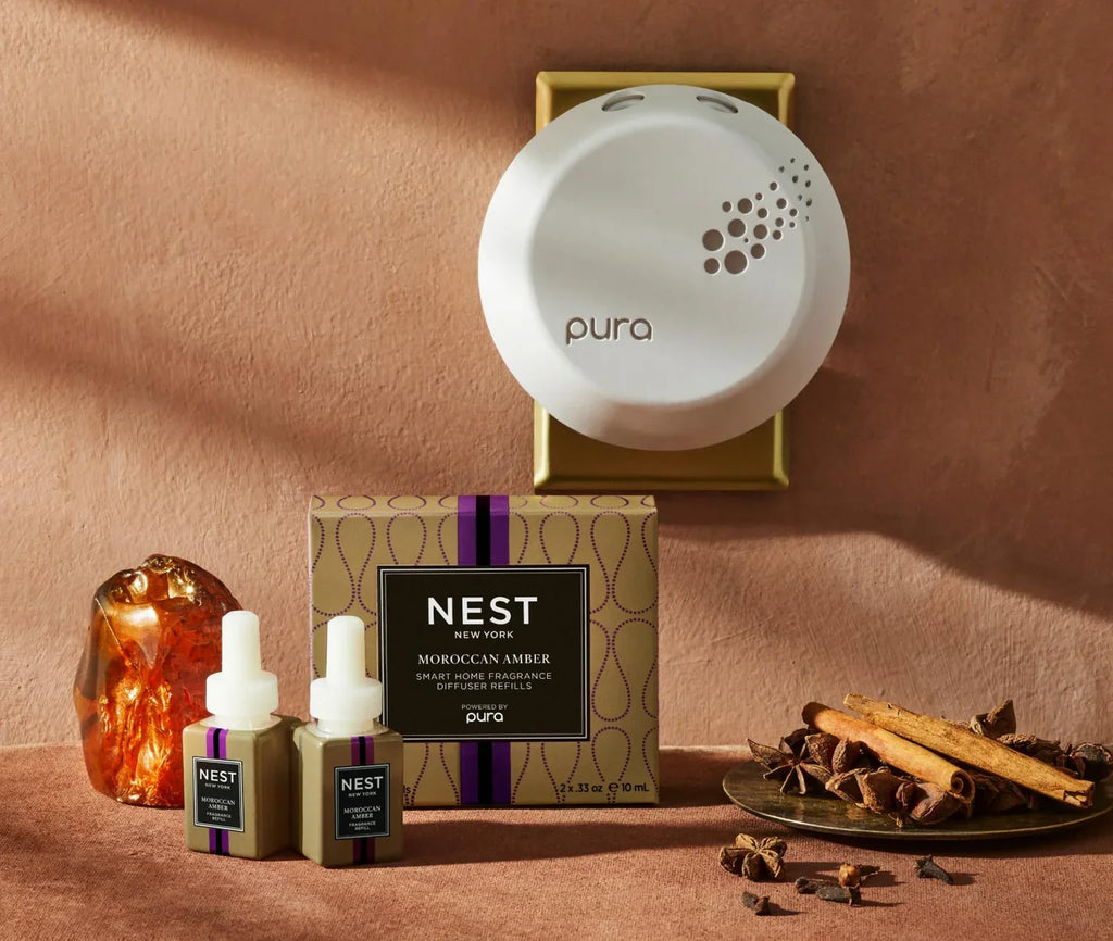 NEST New York Moroccan Amber Refill Duo for NEST x Pura Smart Home Fragrance Diffuser (Smart Vials)