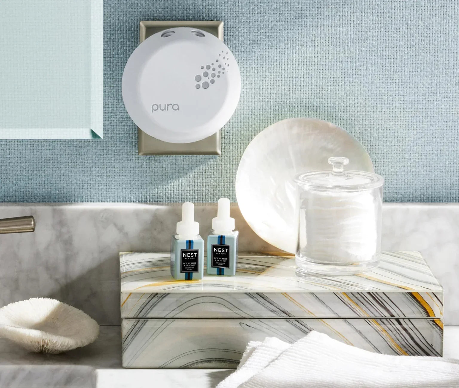 NEST New York Ocean Mist & Sea Salt Refill Duo for NEST x Pura Smart Home Fragrance Diffuser (Smart Vials)