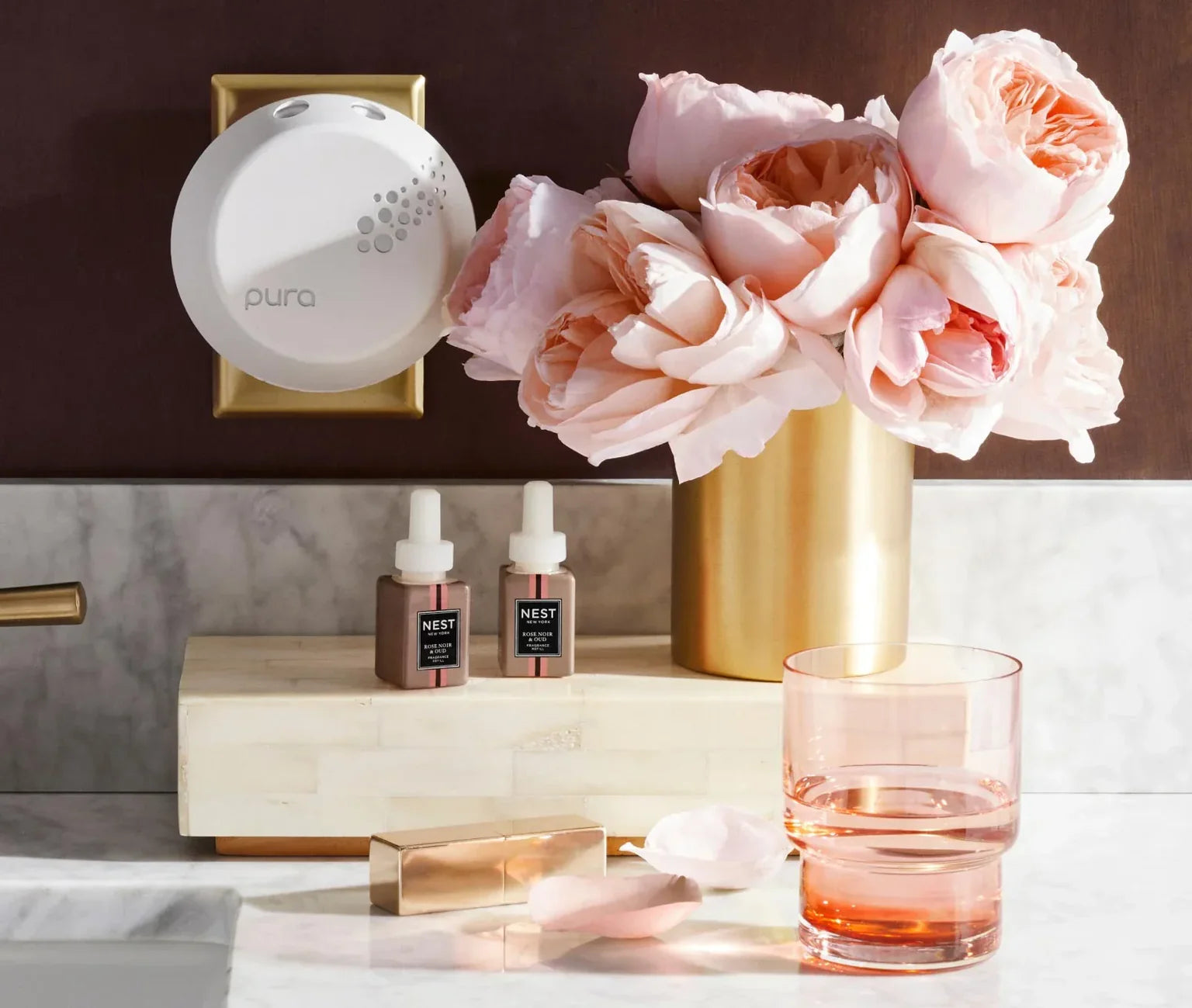 NEST New York Rose Noir & Oud Refill Duo for NEST x Pura Smart Home Fragrance Diffuser (Smart Vials)