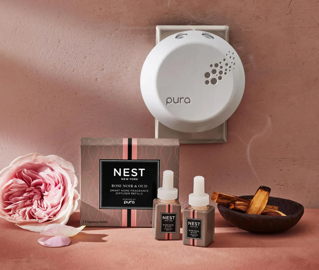 NEST New York Rose Noir & Oud Refill Duo for NEST x Pura Smart Home Fragrance Diffuser (Smart Vials)