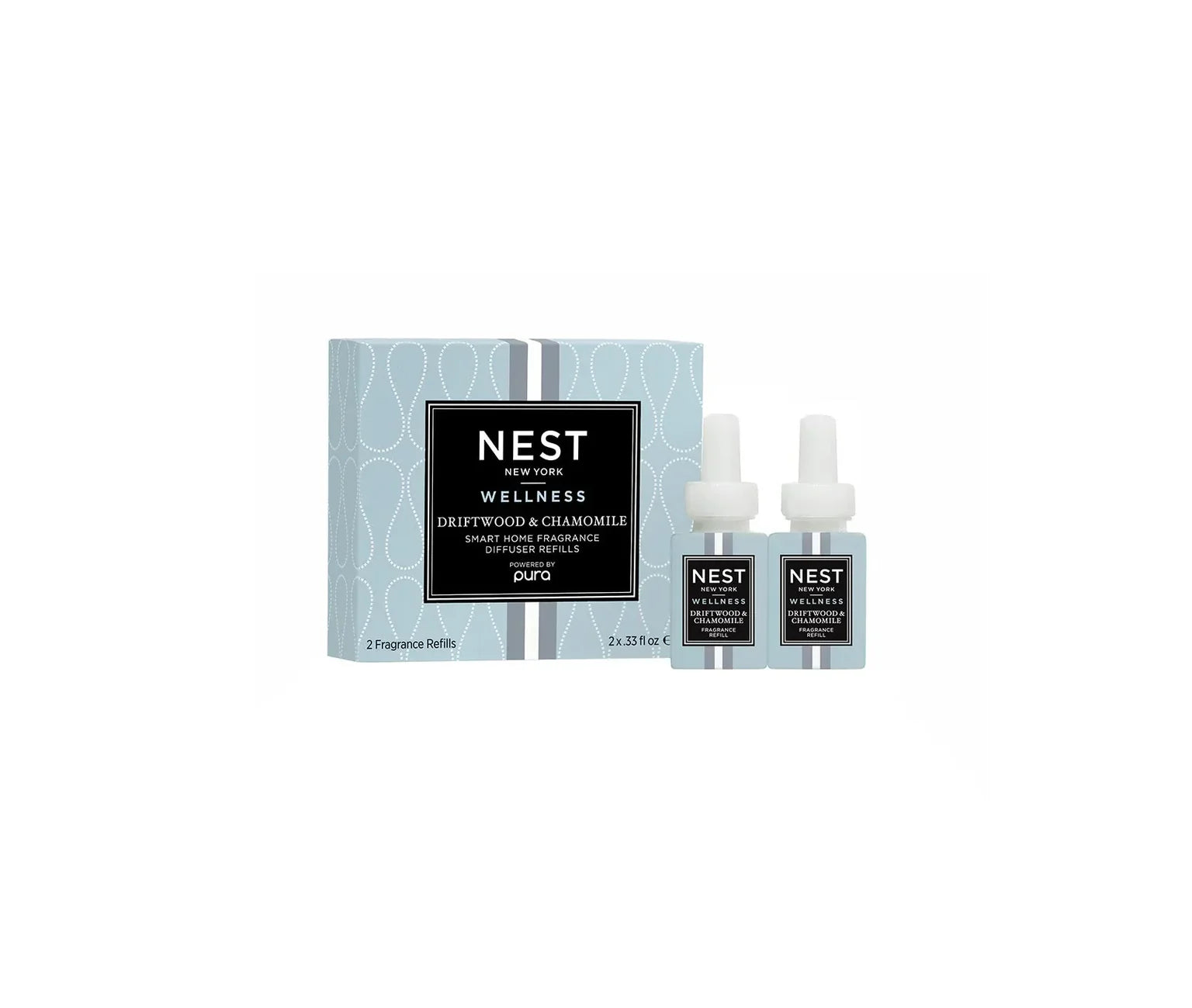 NEST New York Driftwood & Chamomile Refill Duo for NEST x Pura Smart Home Fragrance Diffuser (Smart Vials)