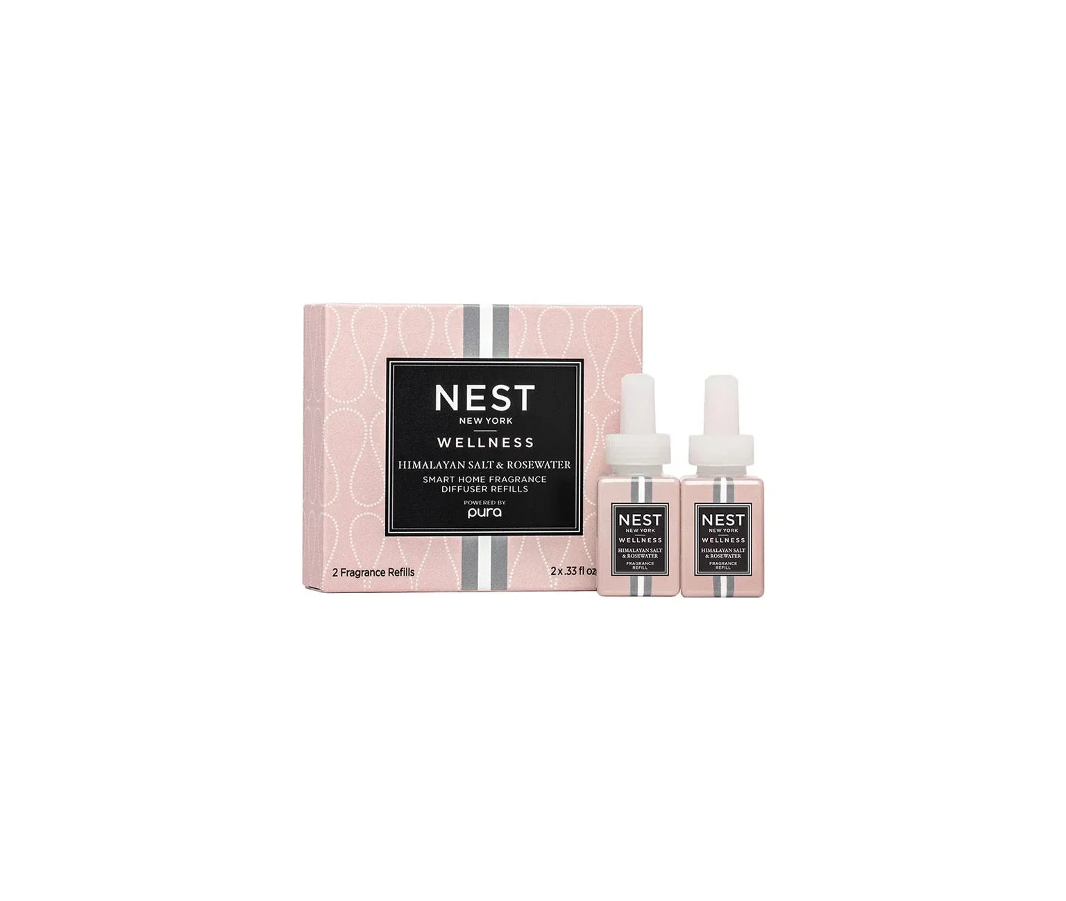 NEST New York Himalayan Salt & Rosewater Refill Duo for NEST x Pura Smart Home Fragrance Diffuser (Smart Vials)