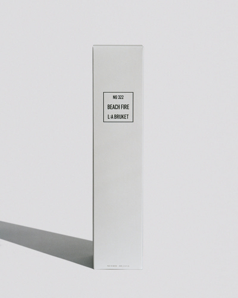 L:A BRUKET No 322 Beach Fire room diffuser packaging
