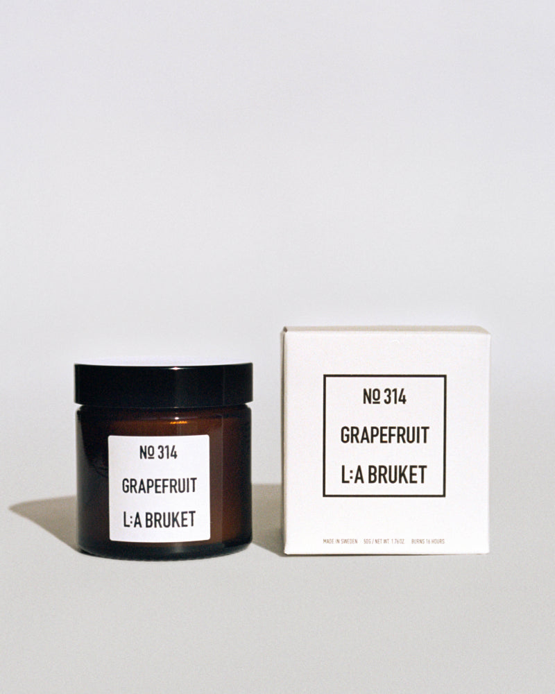 L:A BRUKET 314 Mini Scented Candle Grapefruit 50g