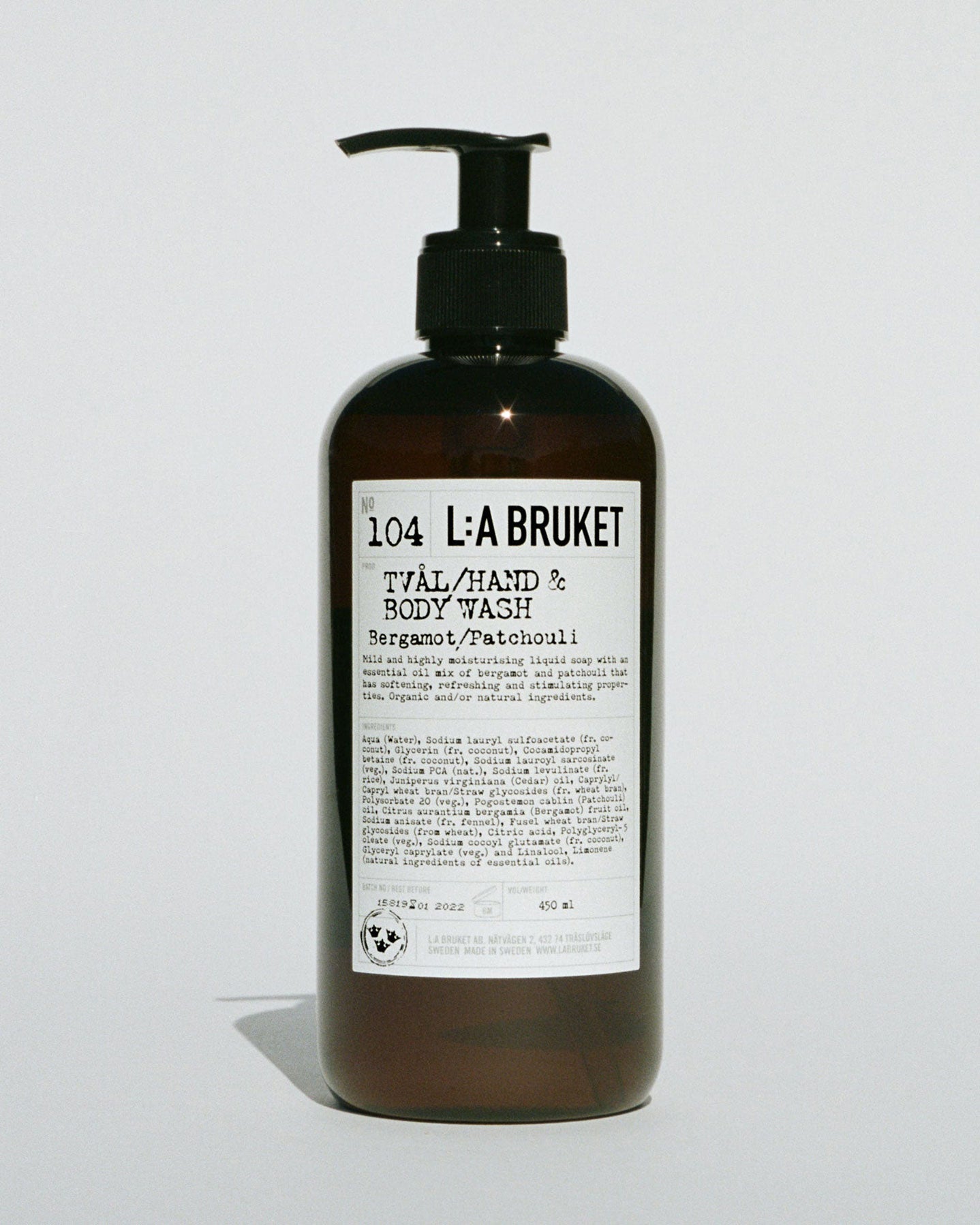 L:A BRUKET 104 Hand & Body Wash Bergamot Patchouli 240ml