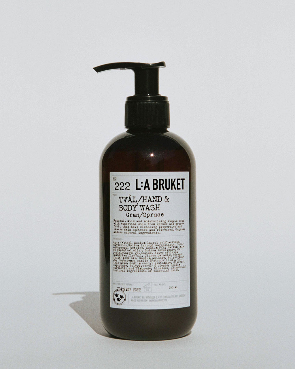 L:A BRUKET 222 Hand & Body Wash Spruce 450ml