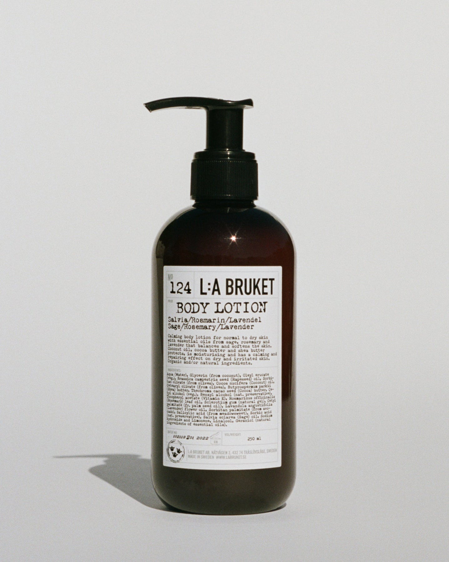 L:A BRUKET 124 Body Lotion Sage Rosemary Lavender 240ml