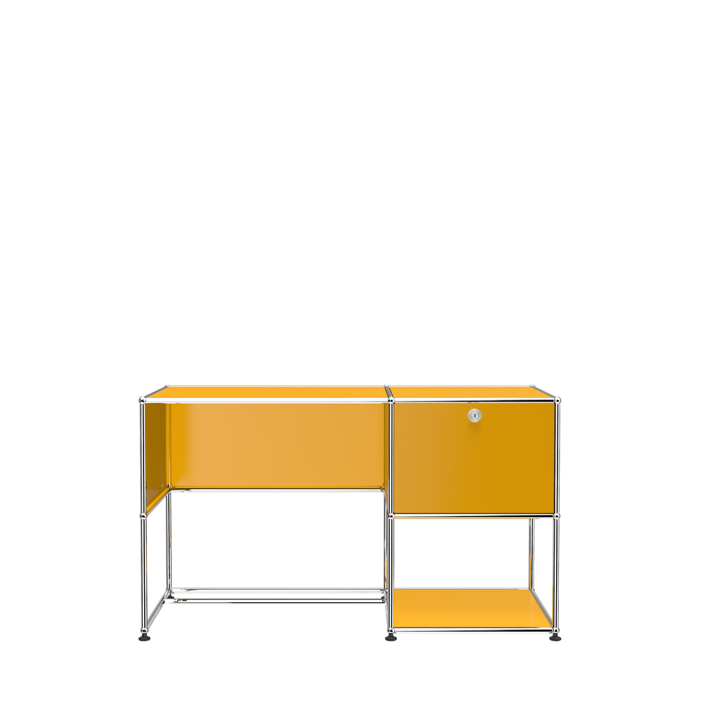 USM Haller Custom Office Desk Unit (A) in Golden Yellow