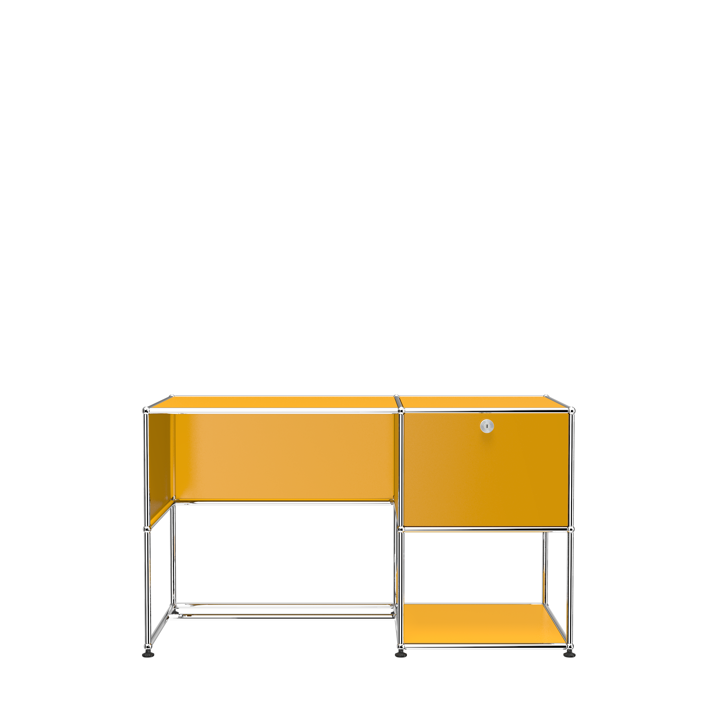 USM Haller Custom Office Desk Unit (A) in Golden Yellow