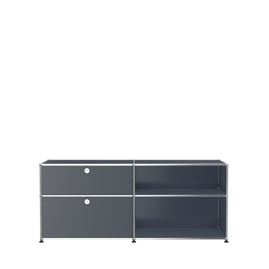 USM Haller Office Credenza With Storage (DF) in Anthracite