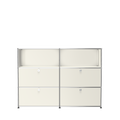 USM Haller Steel Office Wall Storage (G2AF) in Pure White