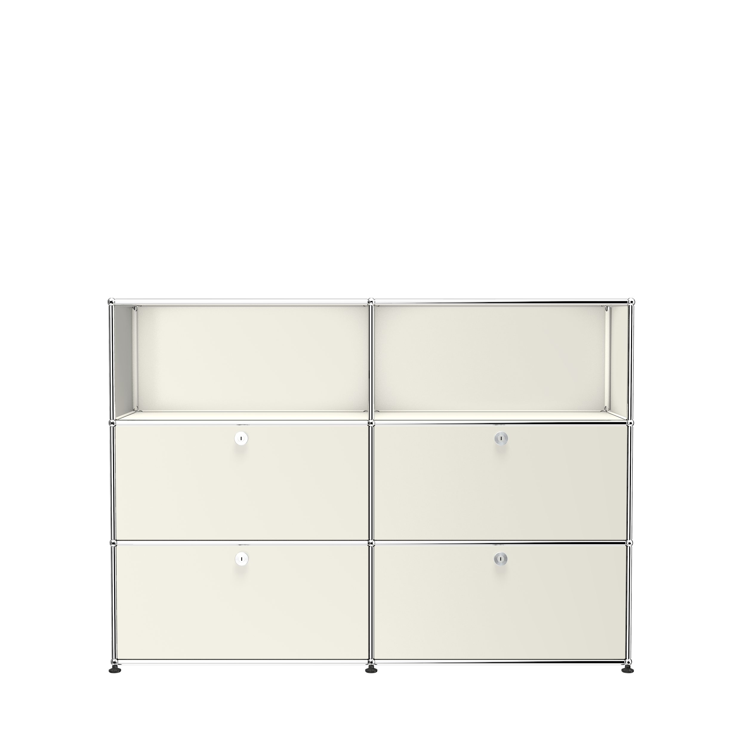 USM Haller Steel Office Wall Storage (G2AF) in Pure White