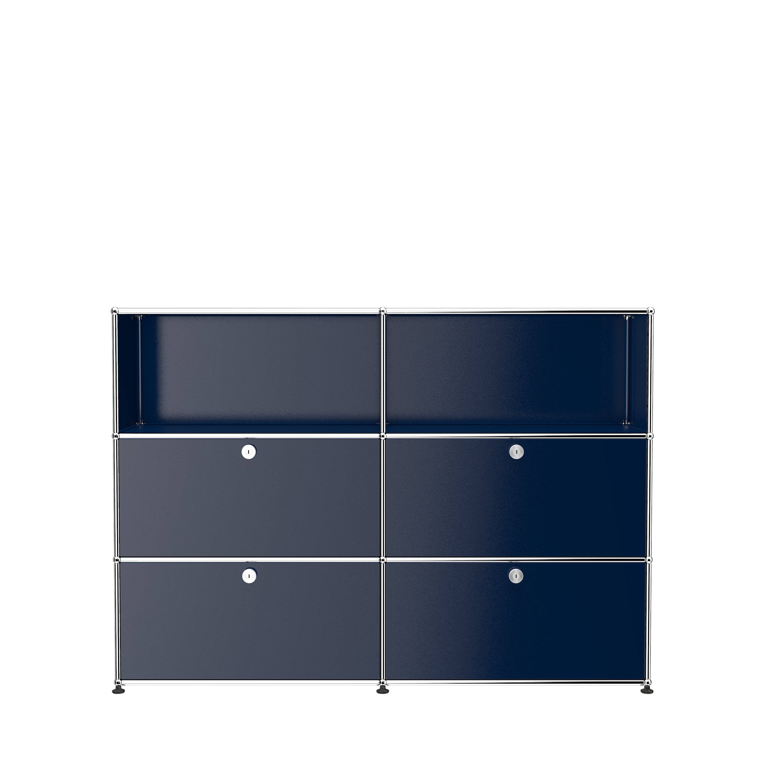 USM Haller Steel Office Wall Storage (G2AF) in Steel Blue