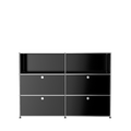 USM Haller Modern Storage Cabinet (G2A) in Graphite Black