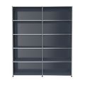 USM Haller Large Open Shelving Unit (H2) in Anthracite
