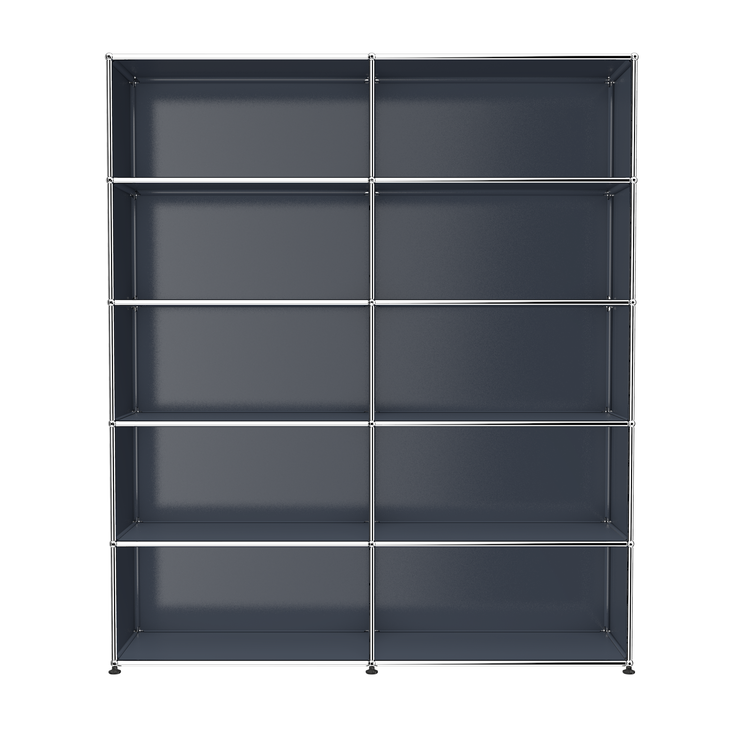 USM Haller Large Open Shelving Unit (H2) in Anthracite