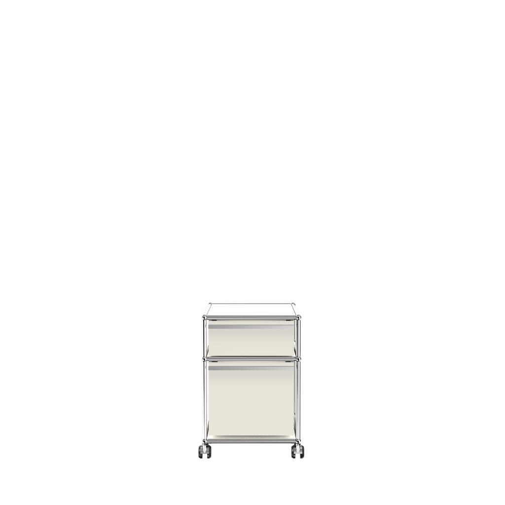 Modern 2 Drawer Pedestal Filing Cabinet (M) in Pure White