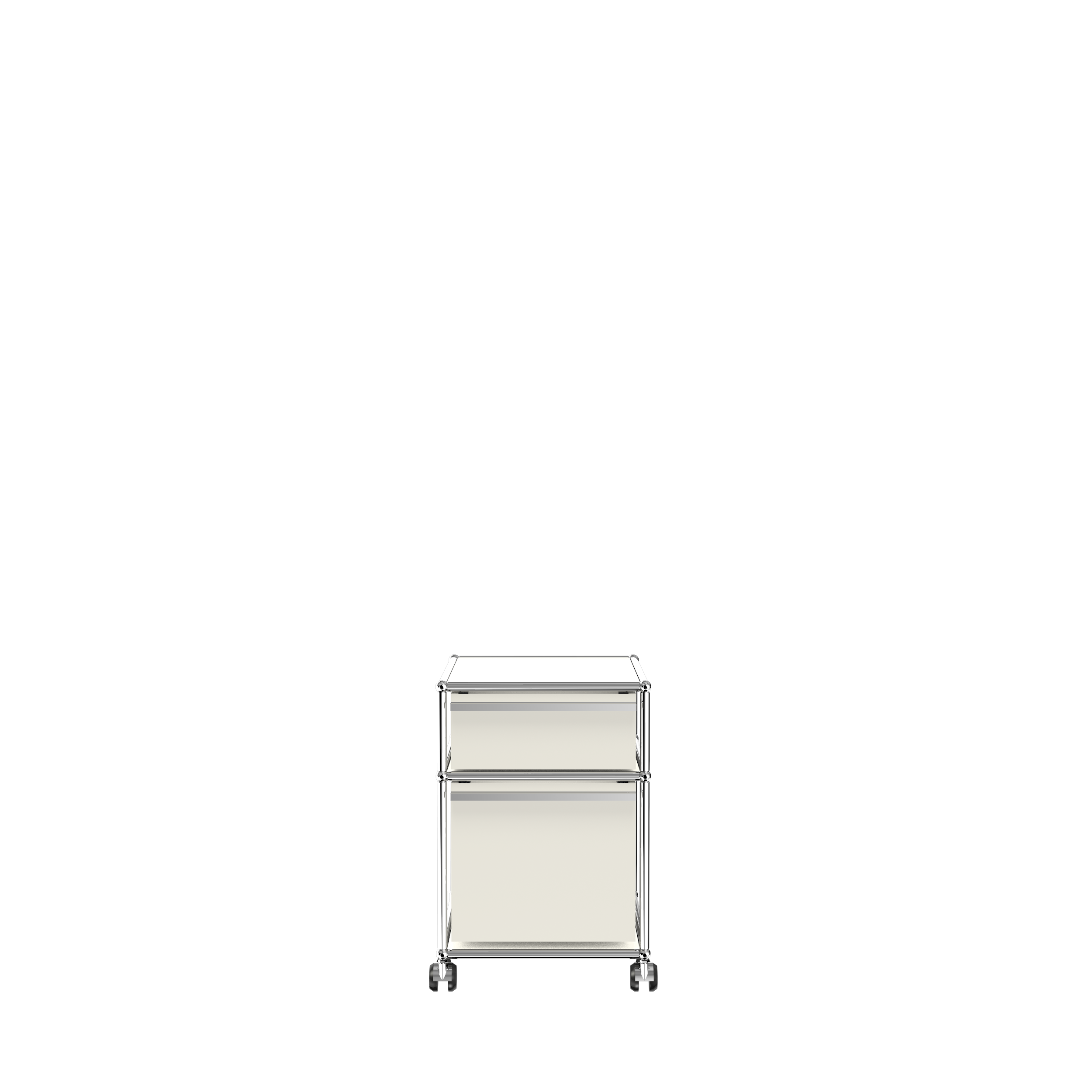 Modern 2 Drawer Pedestal Filing Cabinet (M) in Pure White