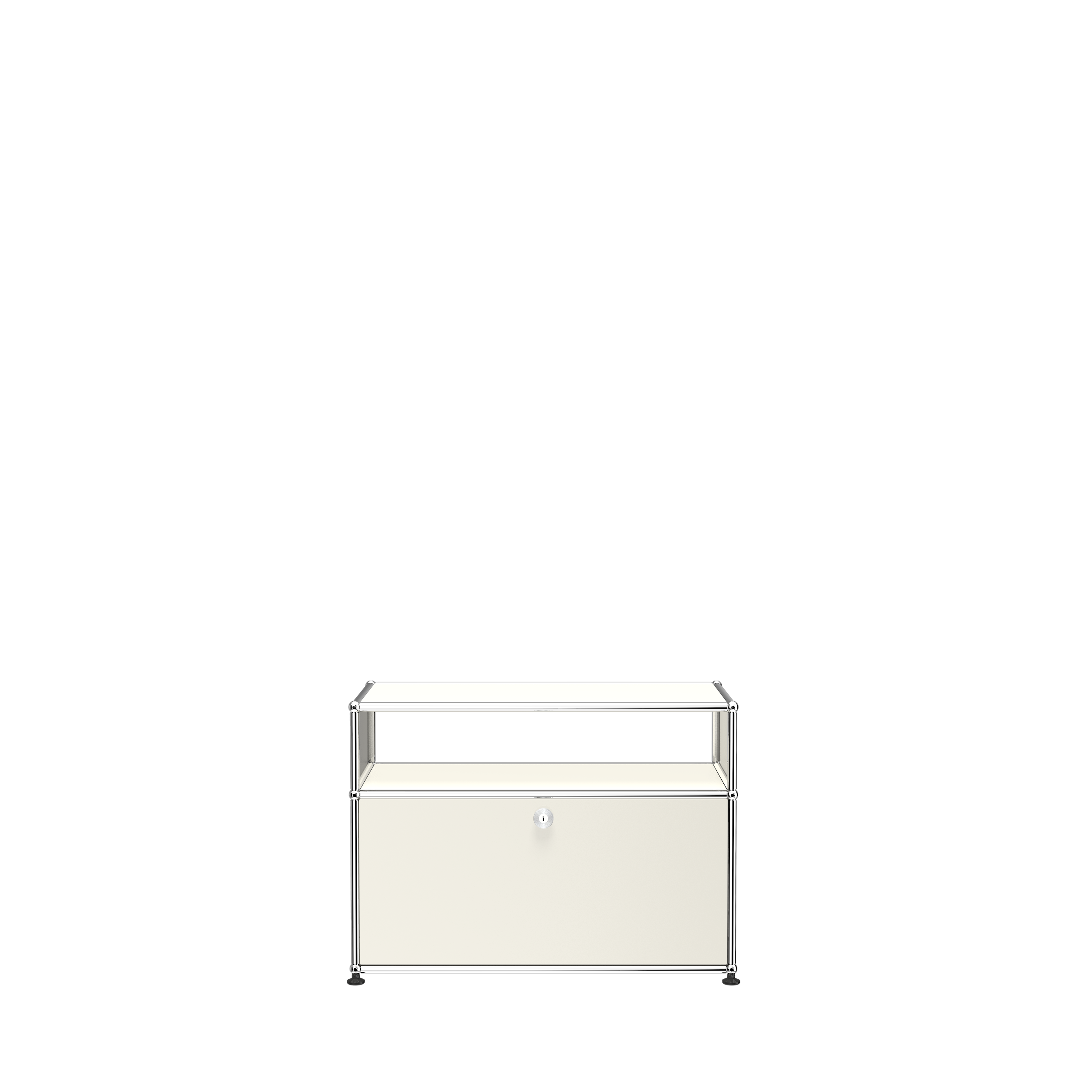 USM Haller Modern Side Table With Storage (O118) in Pure White