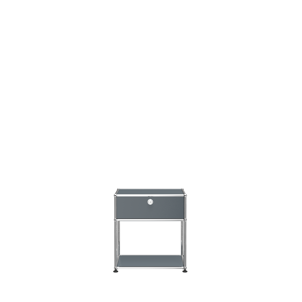 USM Haller nightstand (P2) in Mid Gray