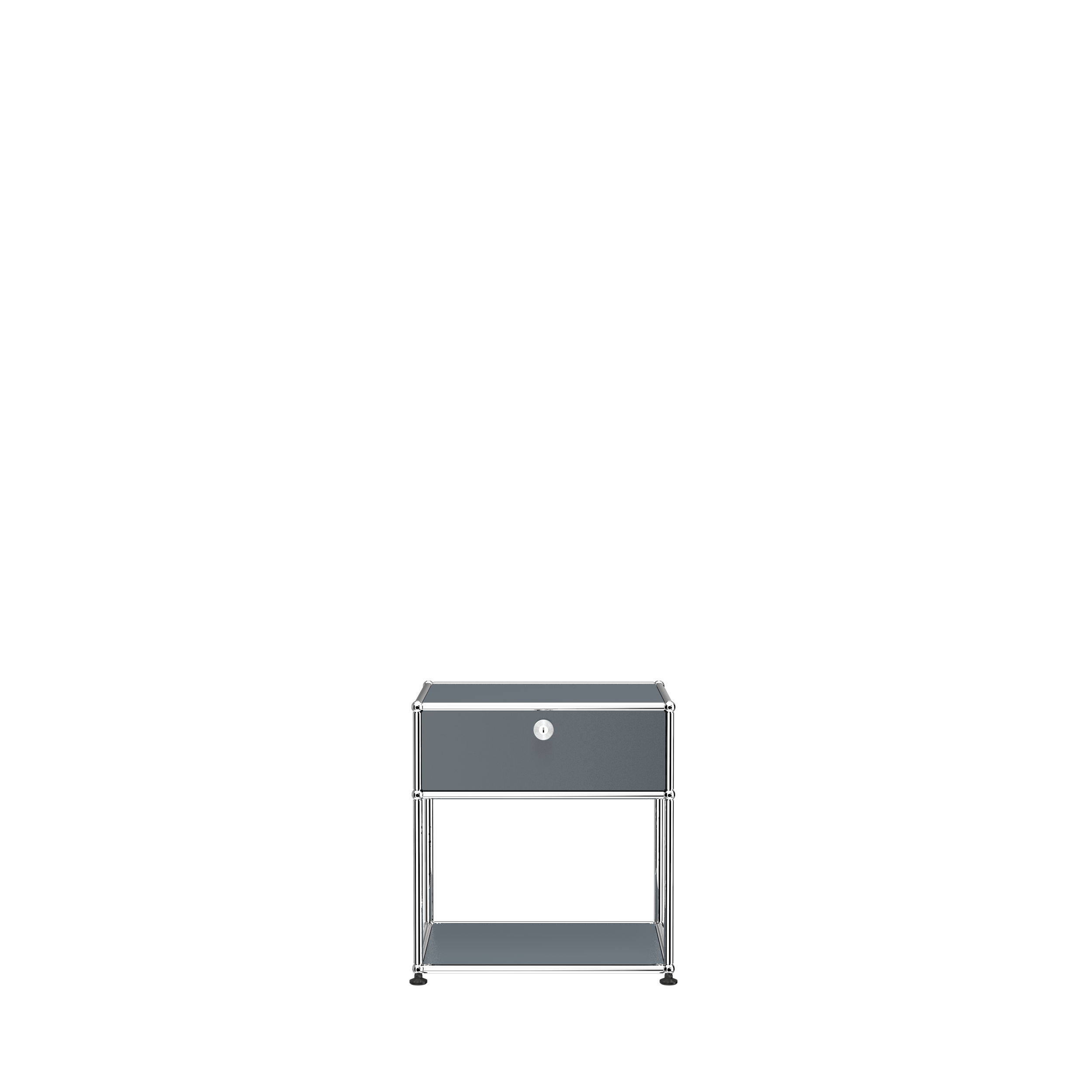 USM Haller nightstand (P2) in Mid Gray