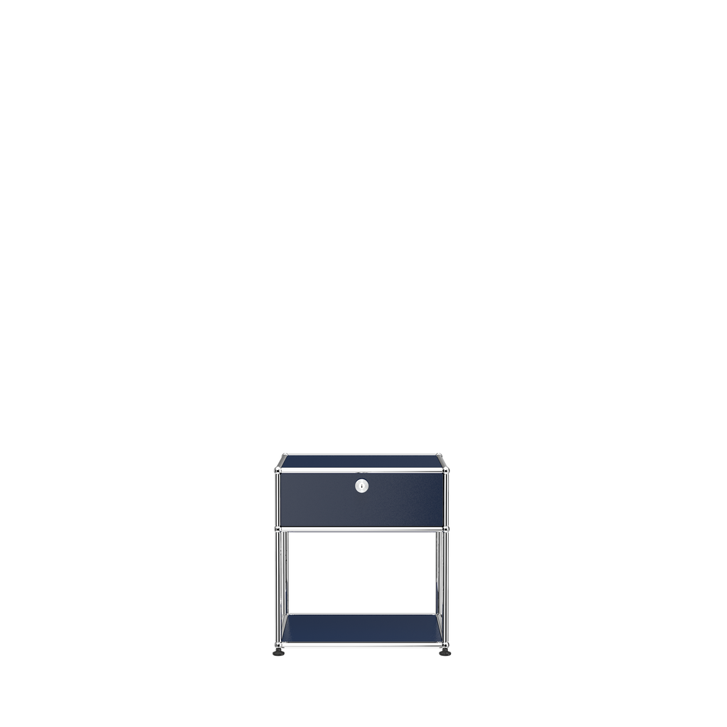 USM Haller nightstand (P2) in Steel Blue