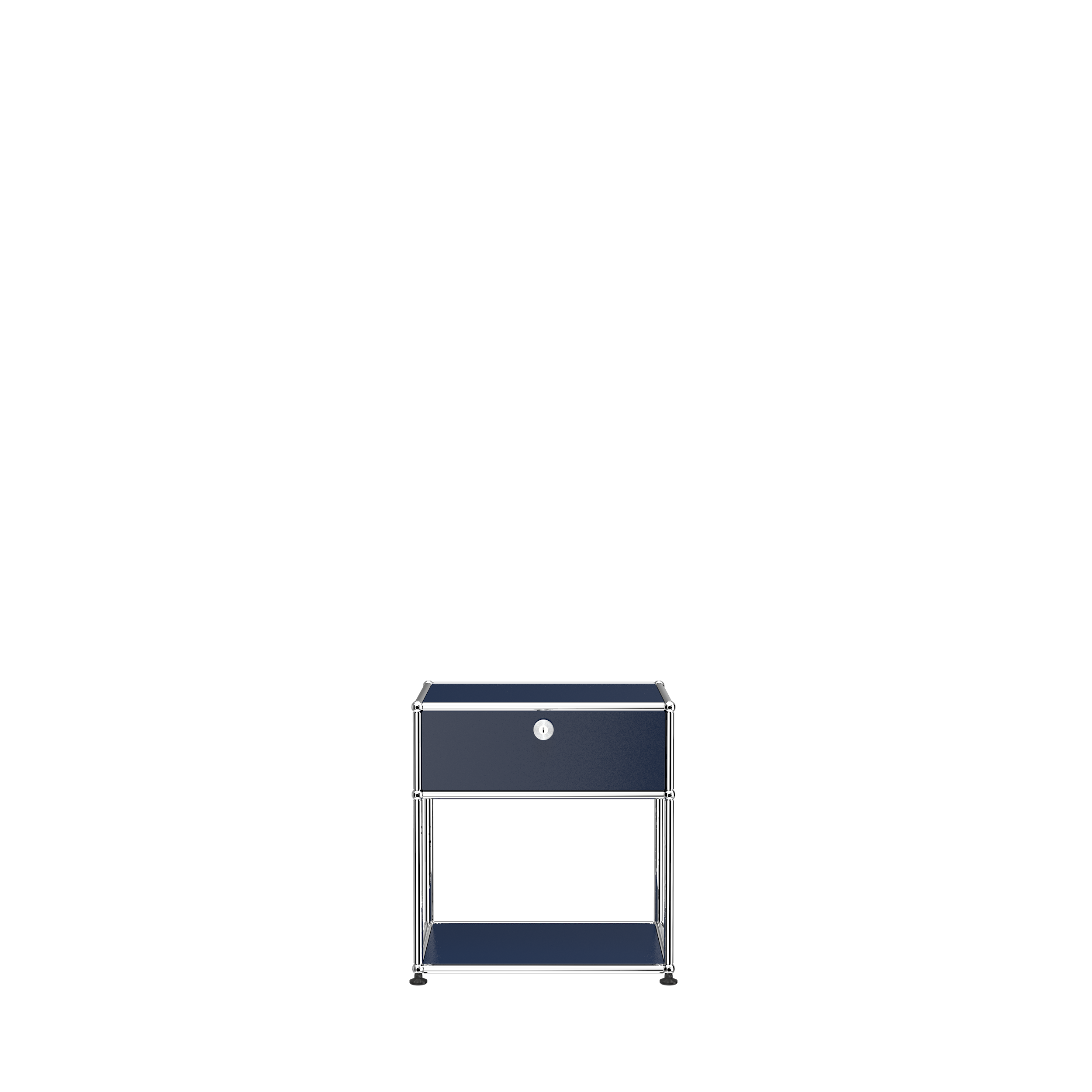 USM Haller nightstand (P2) in Steel Blue