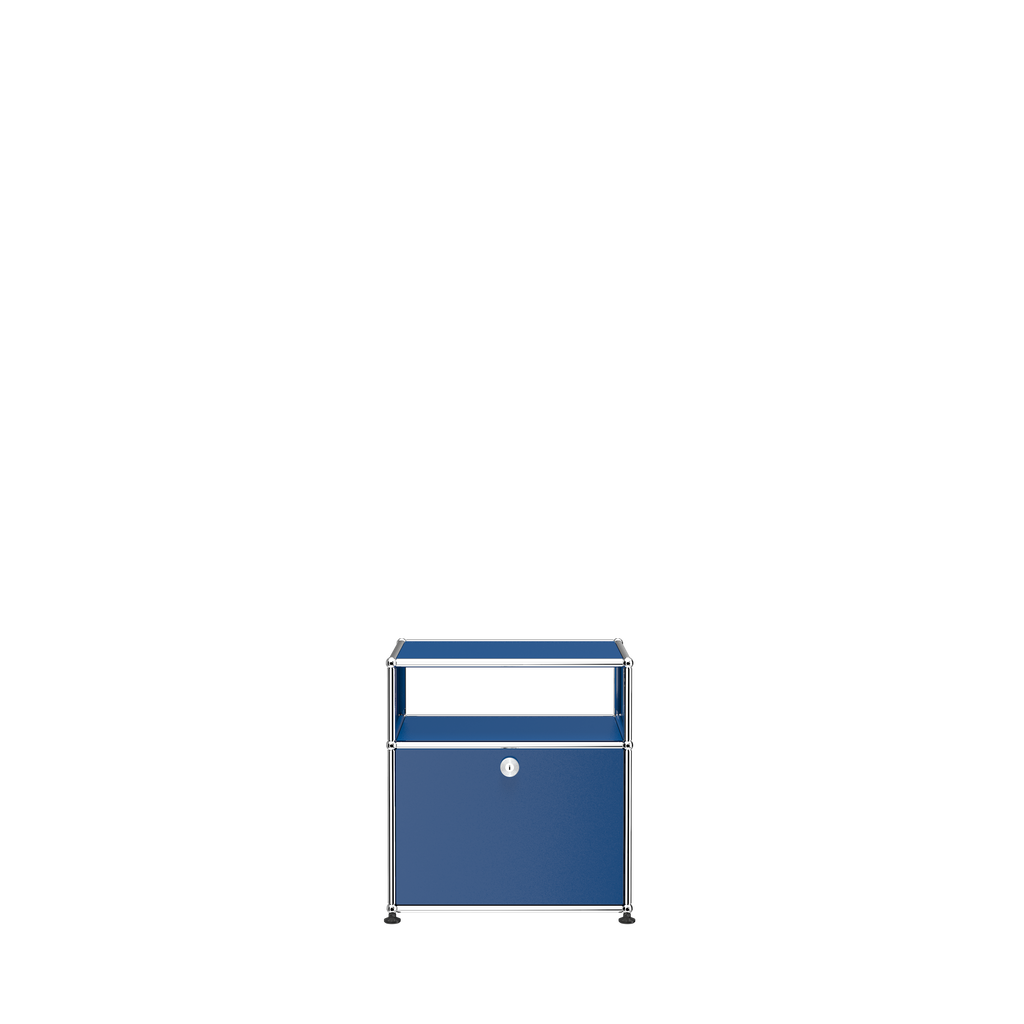 USM Haller nightstand (P) in Gentian Blue