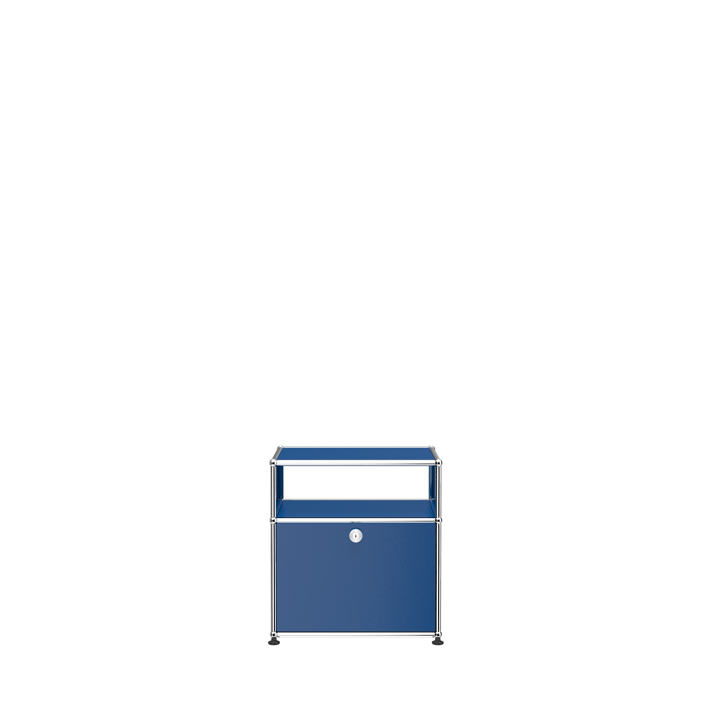 USM Haller nightstand (P) in Gentian Blue
