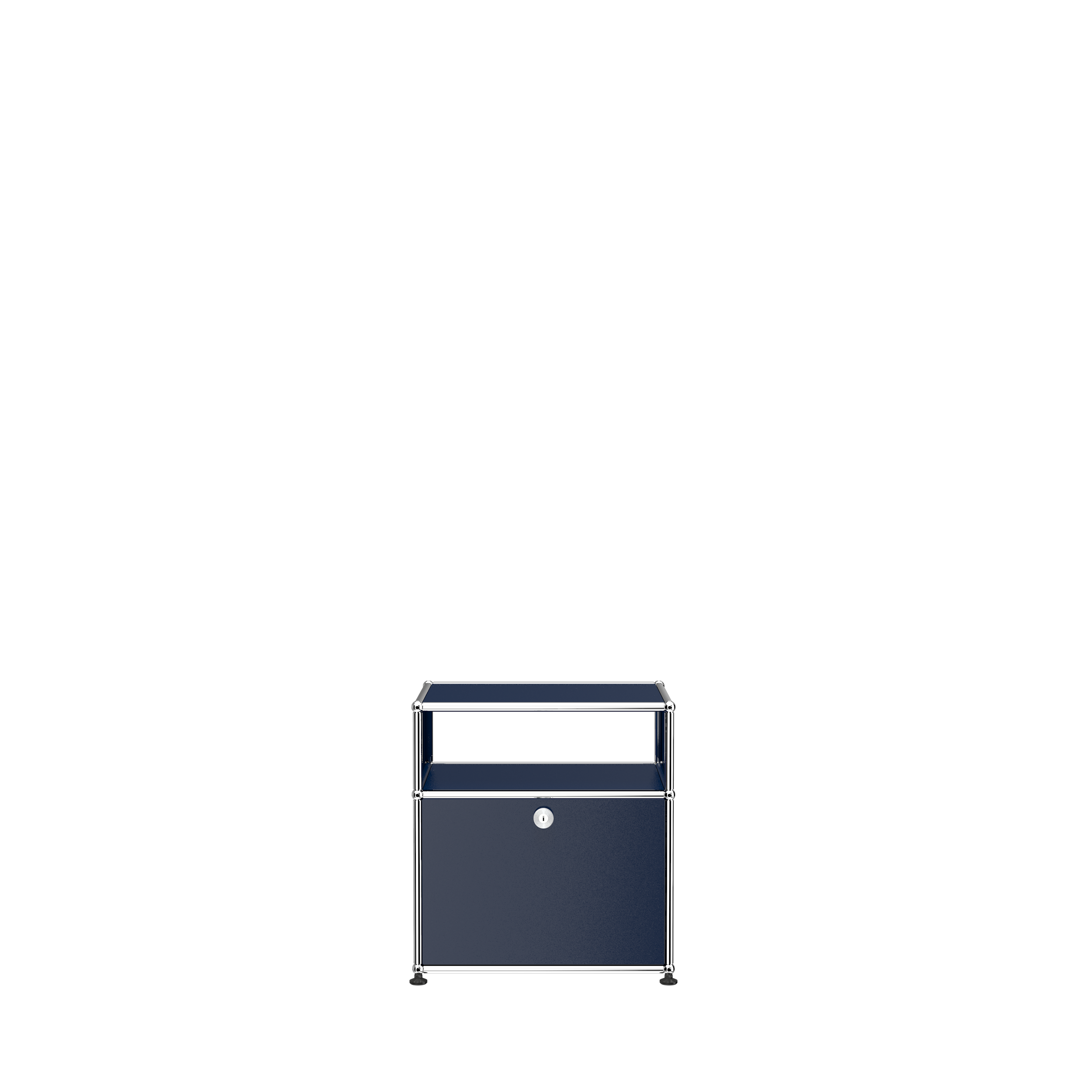 USM Haller nightstand (P) in Steel Blue