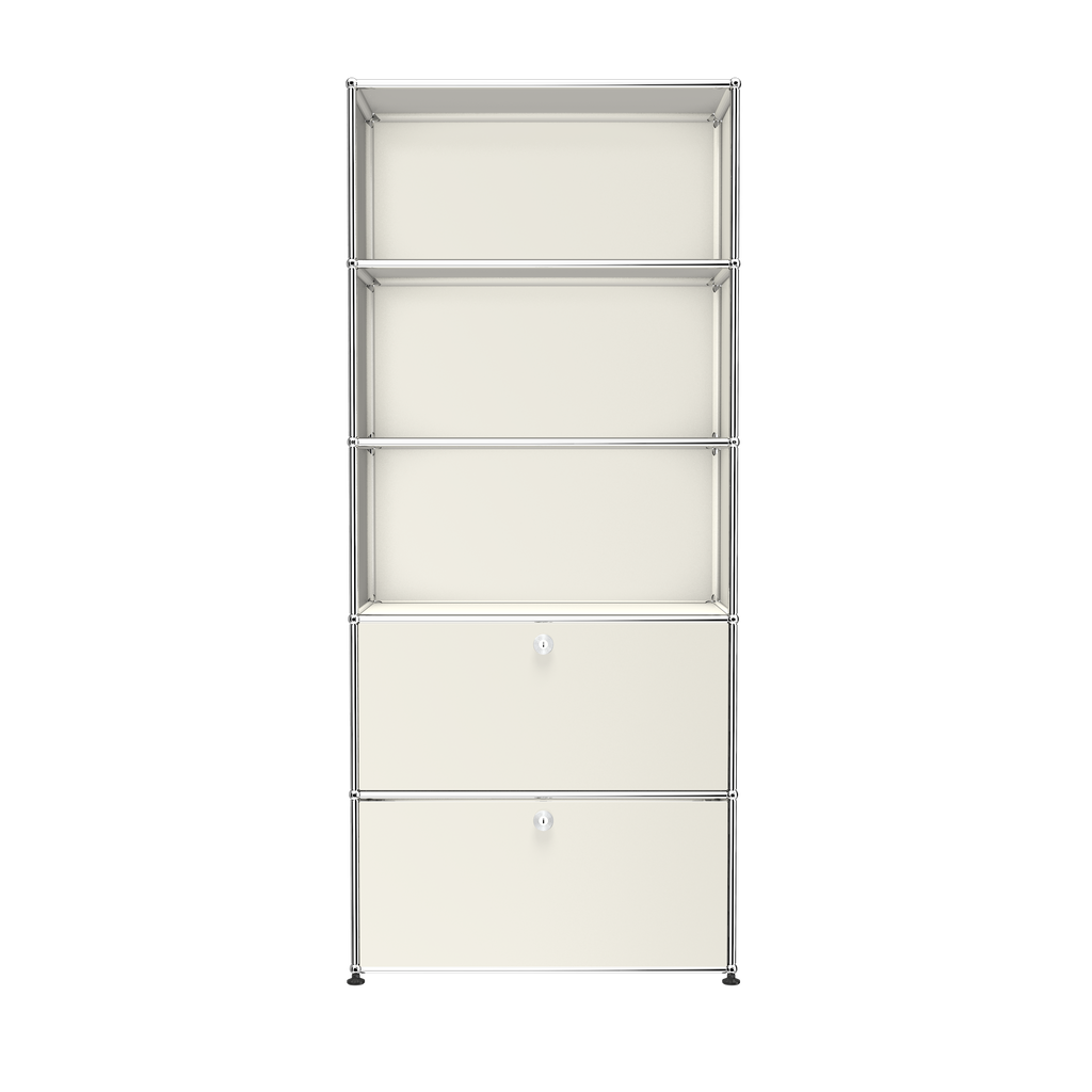 USM Haller Modular Steel Shelving (R1) in Pure White