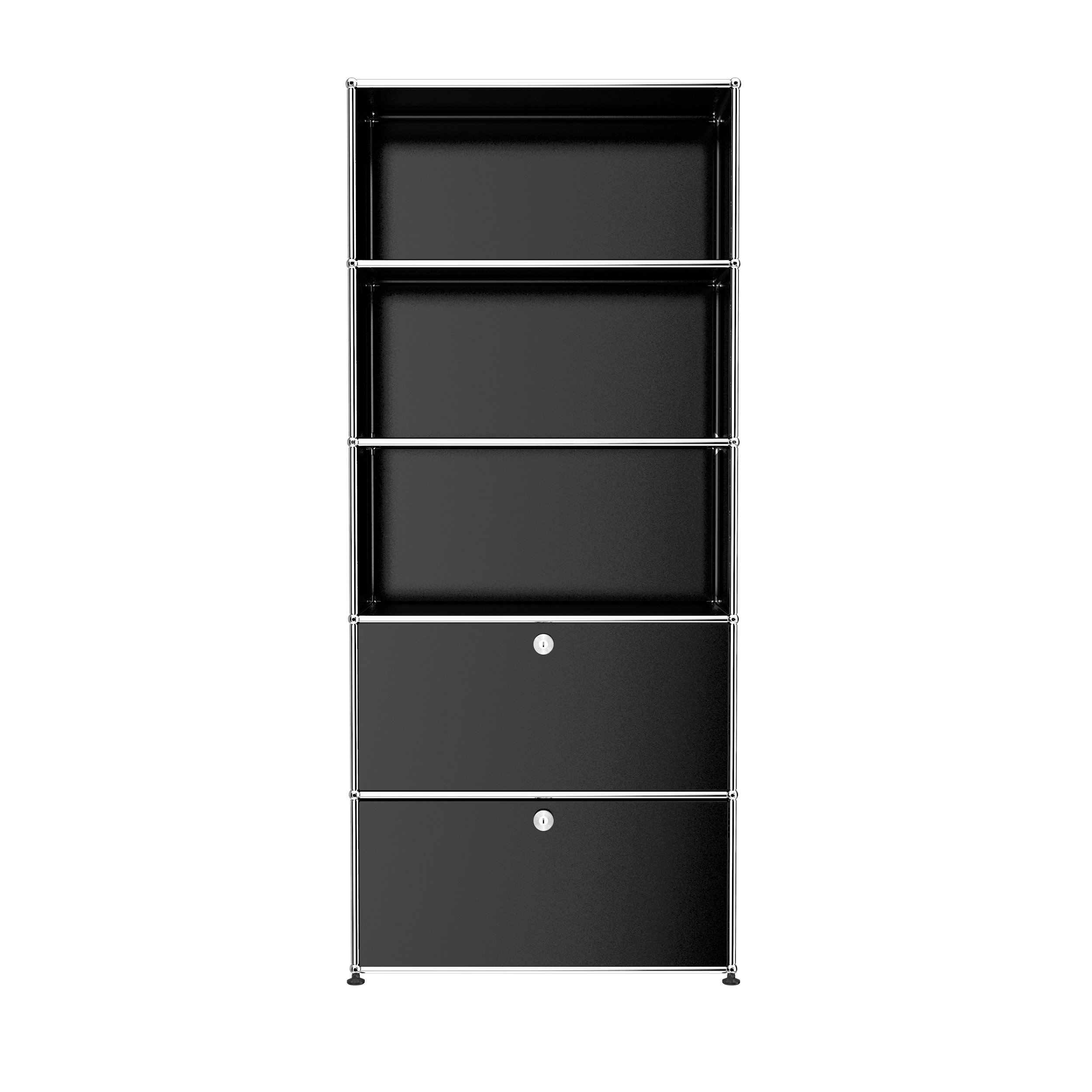 USM Haller Modular Steel Shelving (R1) in Graphite Black