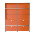 USM Haller Large Contemporary Shelving with Storage (R2) in Pure Orange