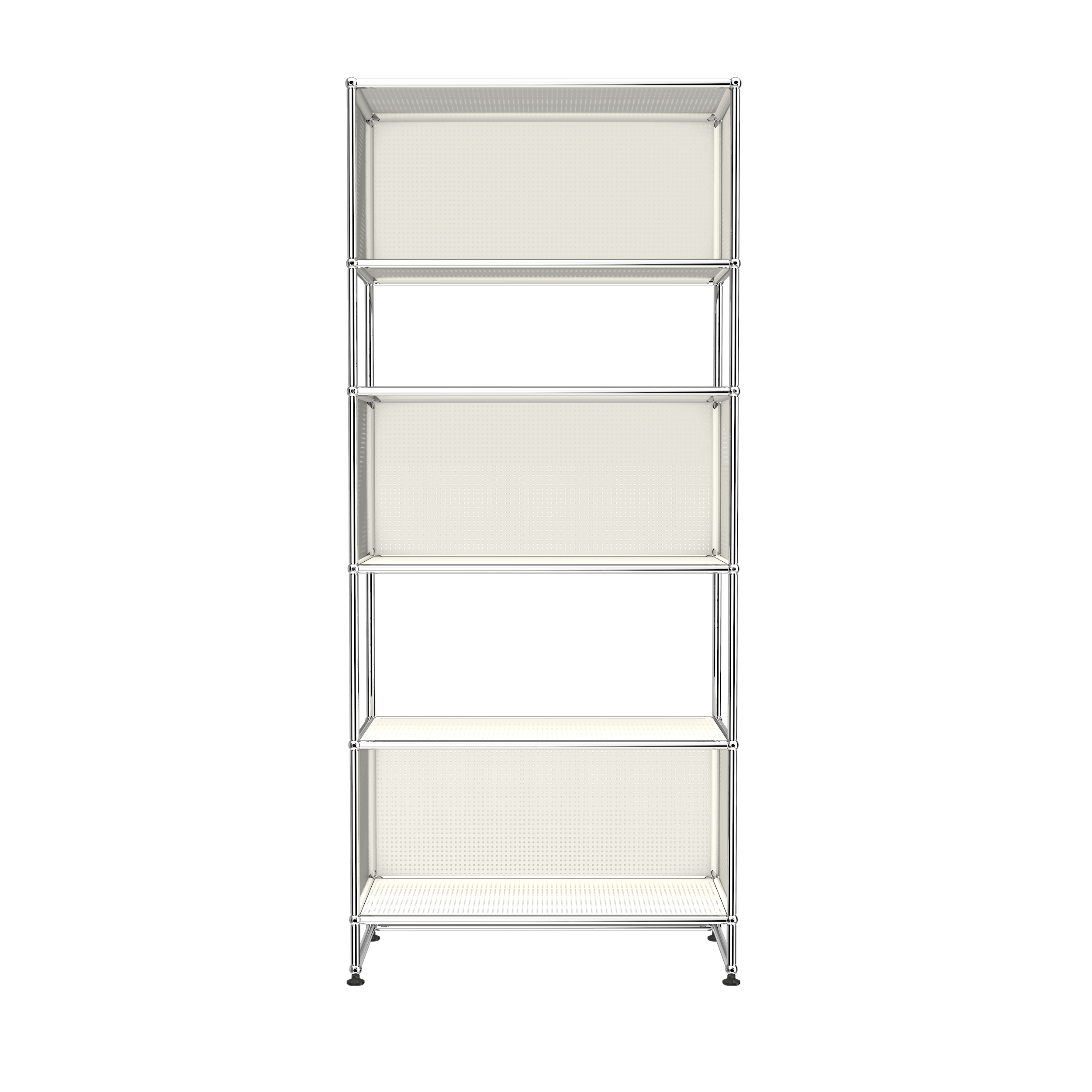 USM Haller 3 Box Shelving with Perforated Panels (RE119) in Pure White