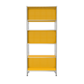 USM Haller 3 Box Shelving with Perforated Panels (RE119) In Golden Yellow