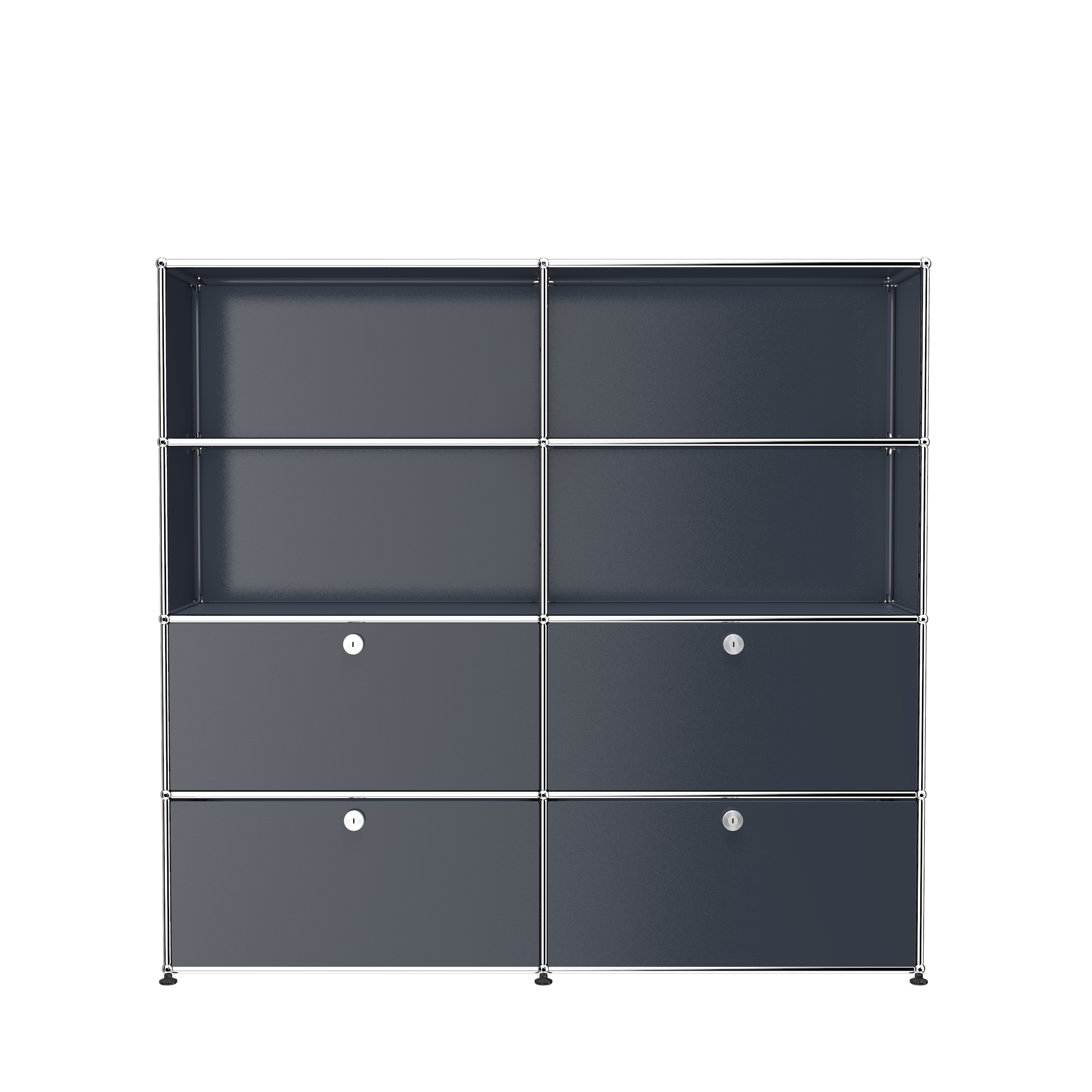 USM Haller Storage & Shelving Unit With Drawers (S2) in Anthracite